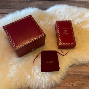 Cartier Luxurious Red and Gold Box Set